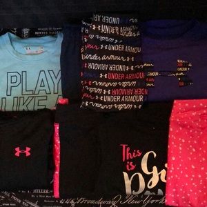 Lot of 4 Baby Girl’s Under Armour sets size 18 mos